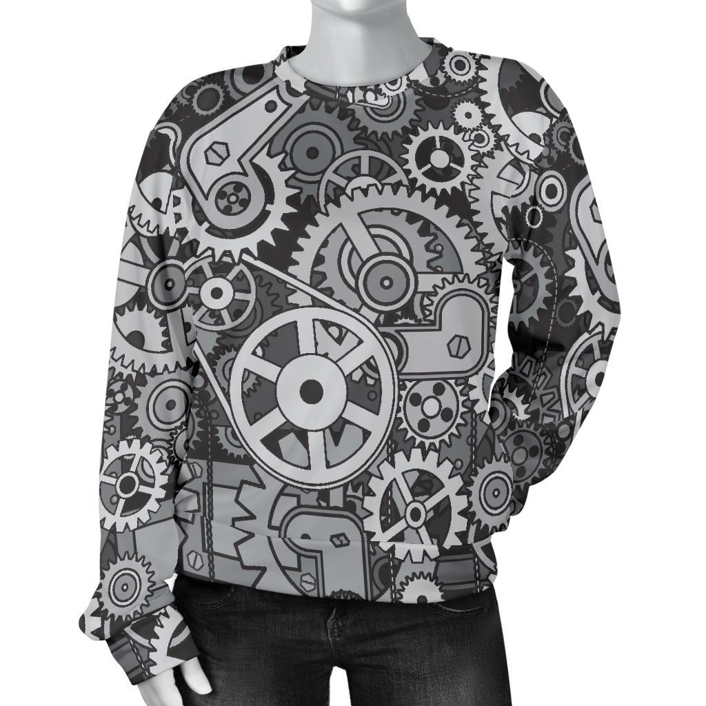 Mechanic Print Pattern Women's Sweatshirt-grizzshop