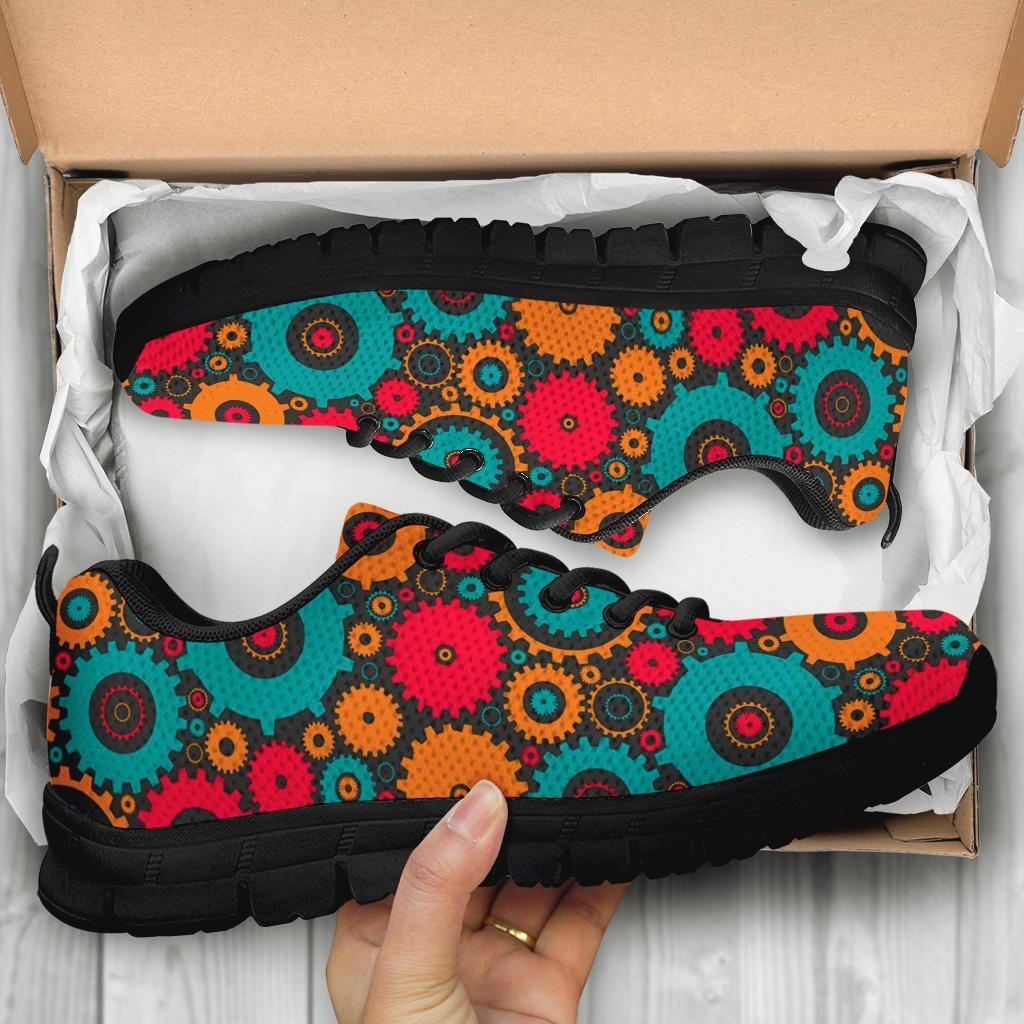 Mechanic Colorful Pattern Print Sneaker Shoes For Men Women-grizzshop