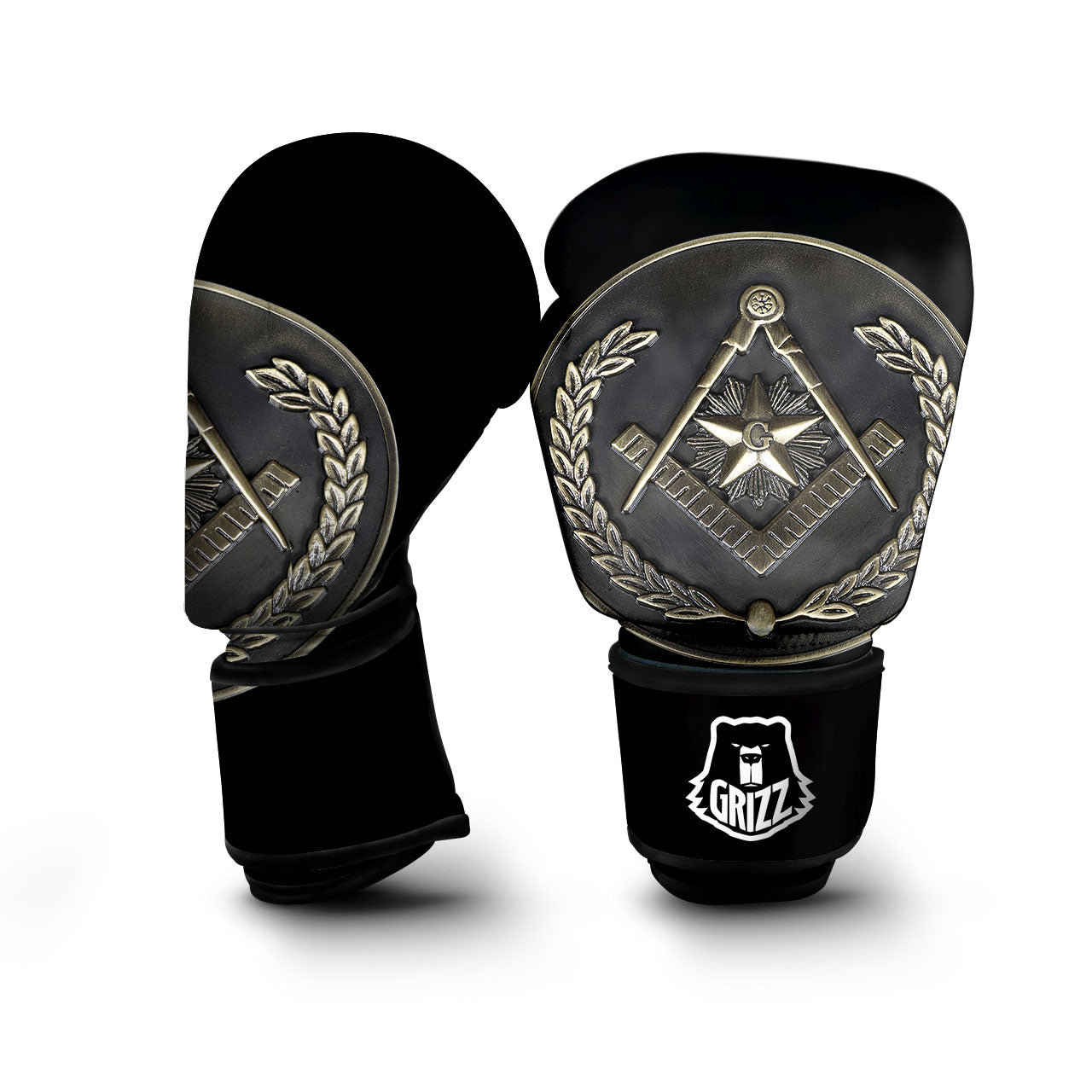 Medal Freemasonry Print Boxing Gloves-grizzshop