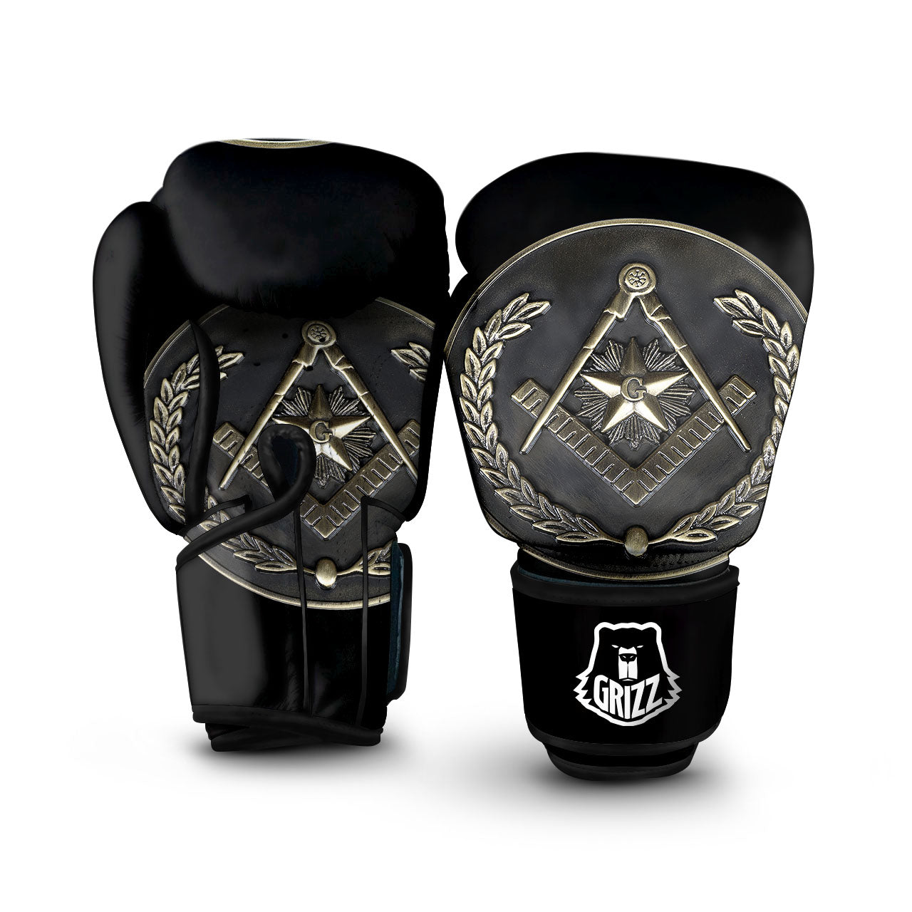 Medal Freemasonry Print Boxing Gloves-grizzshop