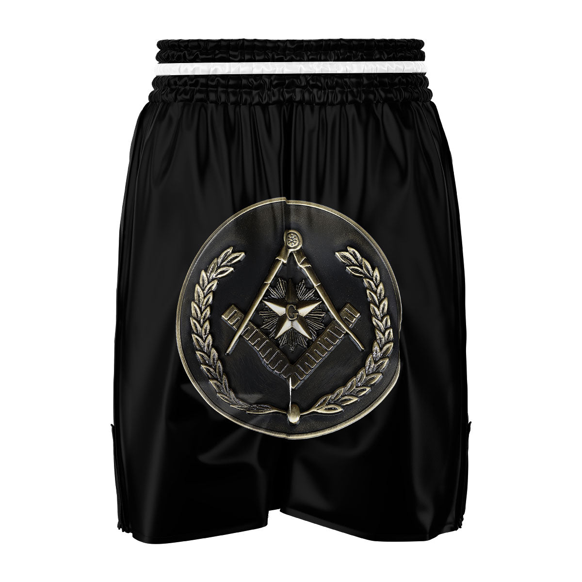 Medal Freemasonry Print Boxing Shorts-grizzshop