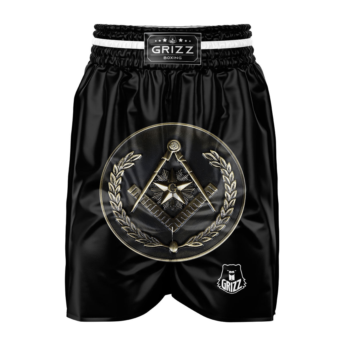 Medal Freemasonry Print Boxing Shorts-grizzshop