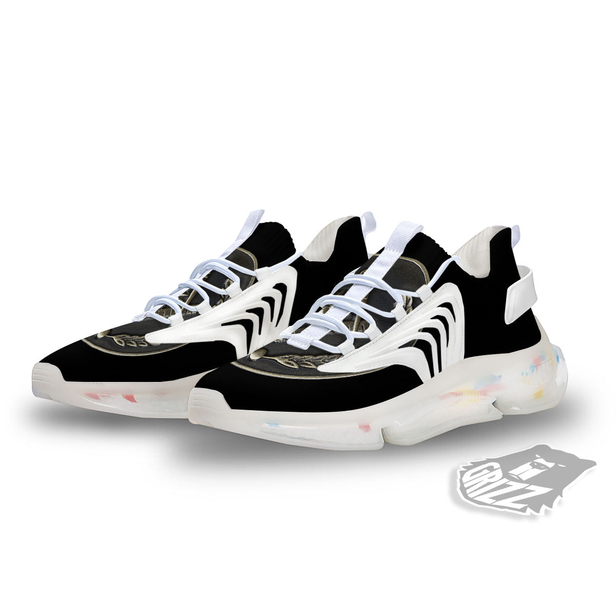 Medal Freemasonry Print White Gym Shoes-grizzshop
