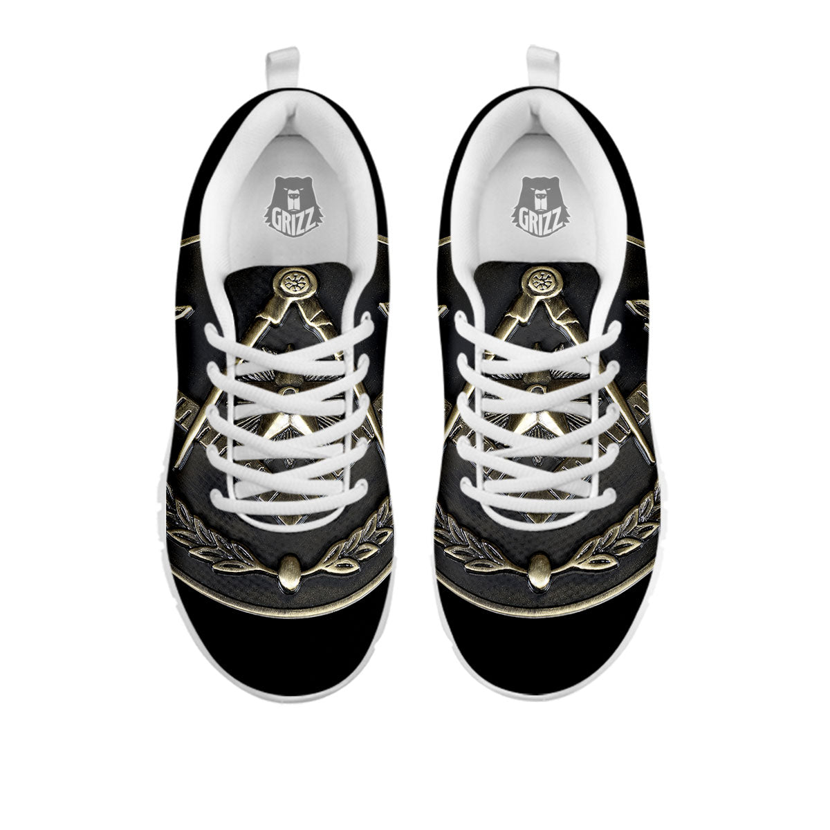 Medal Freemasonry Print White Sneaker-grizzshop