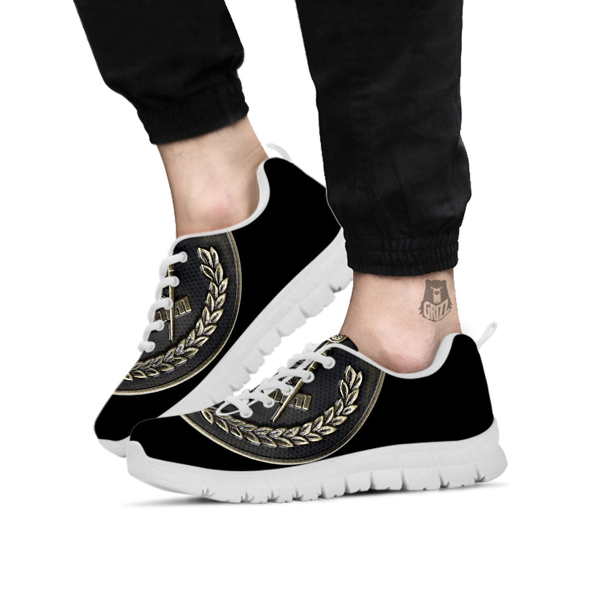 Medal Freemasonry Print White Sneaker-grizzshop