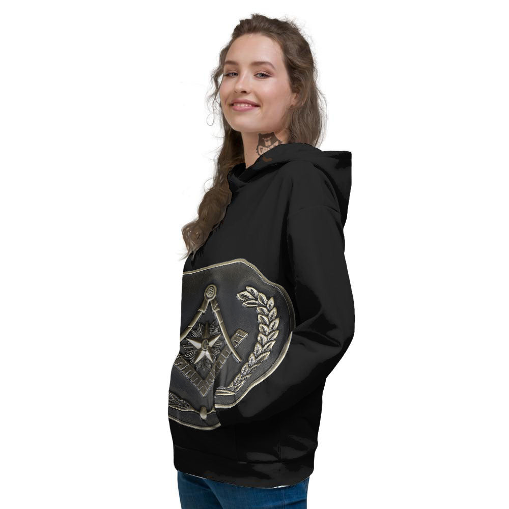 Medal Freemasonry Print Women's Hoodie-grizzshop