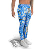 Medical Optometry Accessory Blue Print Pattern Men's Leggings-grizzshop