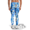 Medical Optometry Accessory Blue Print Pattern Men's Leggings-grizzshop