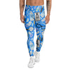 Medical Optometry Accessory Blue Print Pattern Men's Leggings-grizzshop