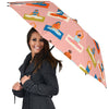 Meditation Yoga Pattern Print Automatic Foldable Umbrella-grizzshop