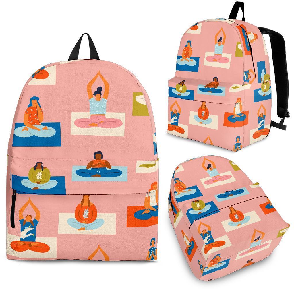 Meditation Yoga Pattern Print Backpack-grizzshop