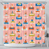 Meditation Yoga Pattern Print Bathroom Shower Curtain-grizzshop