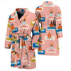 Meditation Yoga Pattern Print Men Long Robe-grizzshop