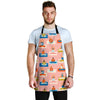 Meditation Yoga Pattern Print Men's Apron-grizzshop