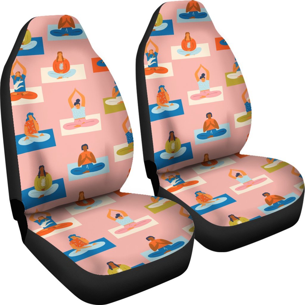 Meditation Yoga Pattern Print Universal Fit Car Seat Covers-grizzshop