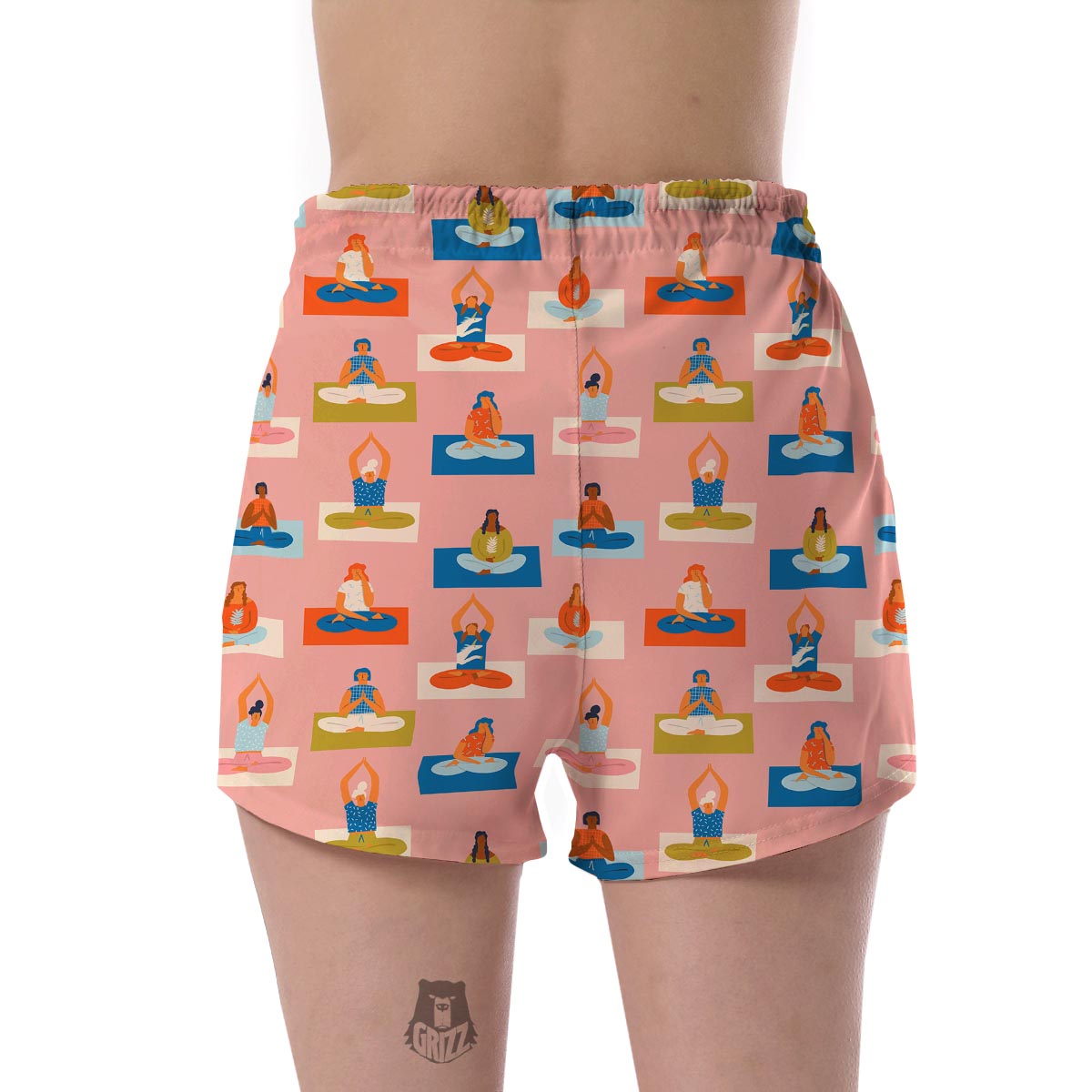 Meditation Yoga Pattern Print Women's Shorts-grizzshop
