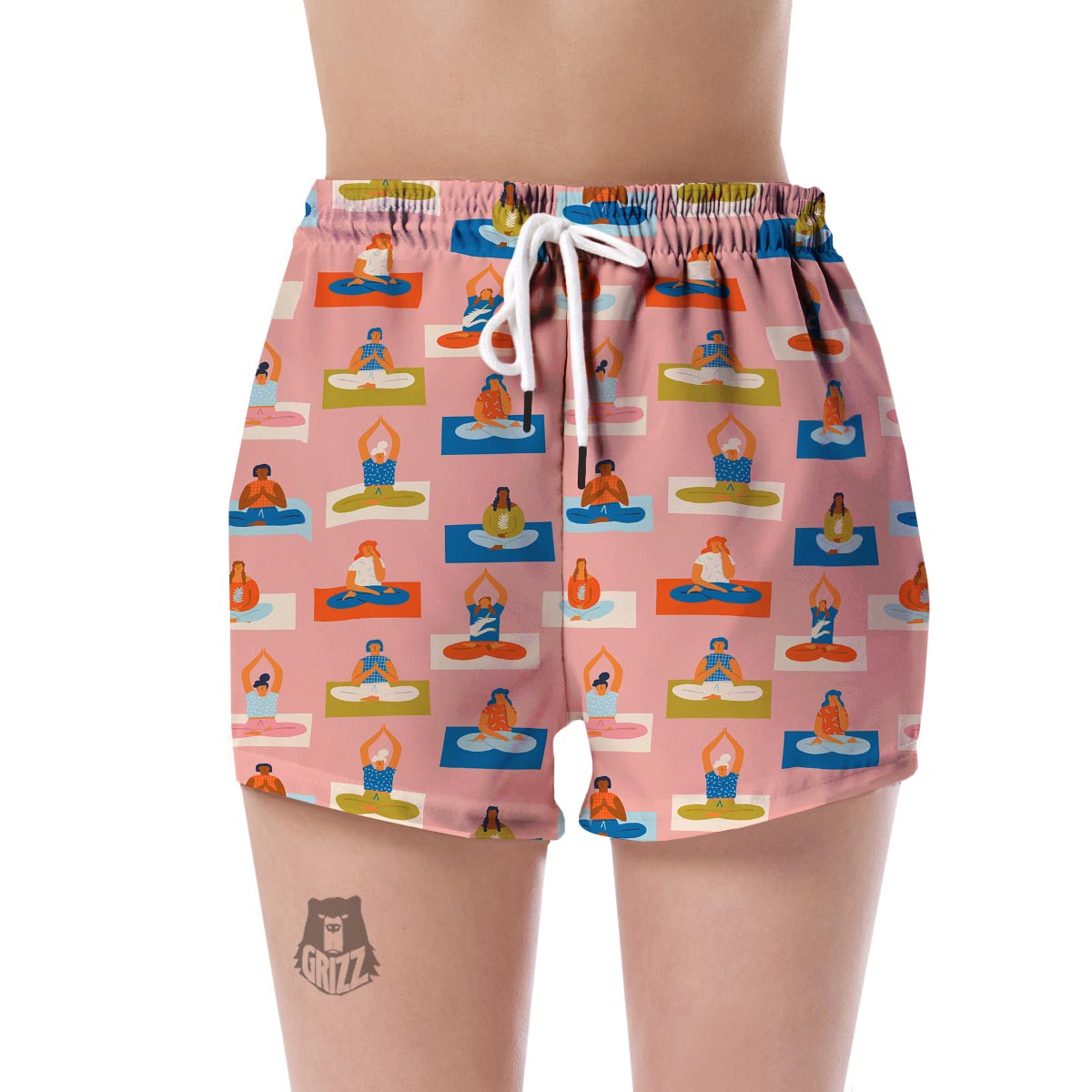 Meditation Yoga Pattern Print Women's Shorts-grizzshop