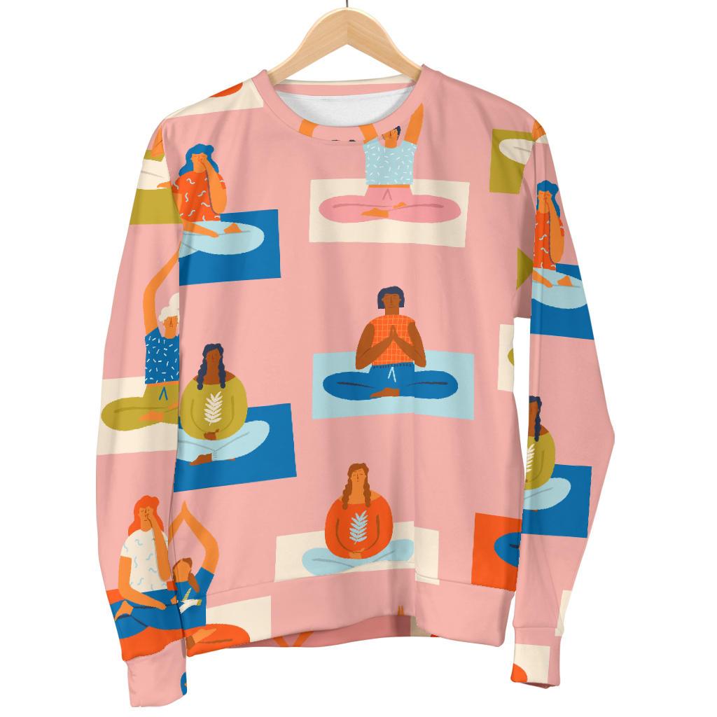 Meditation Yoga Pattern Print Women's Sweatshirt-grizzshop