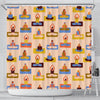 Meditation Yoga Print Pattern Bathroom Shower Curtain-grizzshop