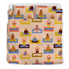 Meditation Yoga Print Pattern Duvet Cover Bedding Set-grizzshop