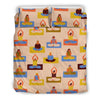 Meditation Yoga Print Pattern Duvet Cover Bedding Set-grizzshop