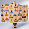 Meditation Yoga Print Pattern Hooded Blanket-grizzshop