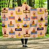 Meditation Yoga Print Pattern Hooded Blanket-grizzshop