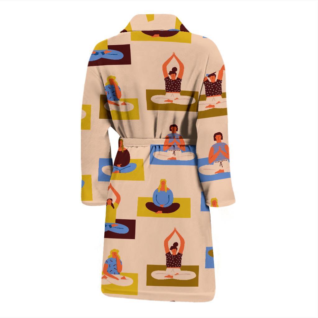 Meditation Yoga Print Pattern Men Long Robe-grizzshop