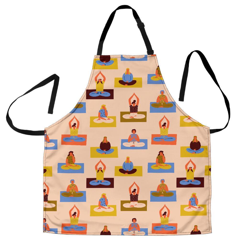 Meditation Yoga Print Pattern Men's Apron-grizzshop