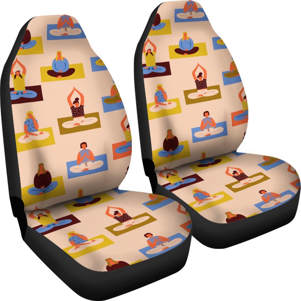 Meditation Yoga Print Pattern Universal Fit Car Seat Covers-grizzshop