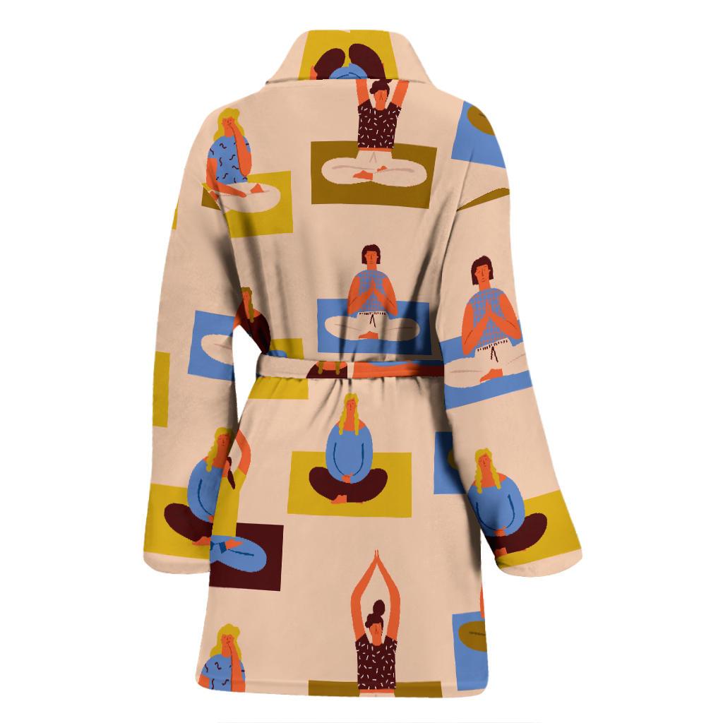 Meditation Yoga Print Pattern Women Long Robe-grizzshop