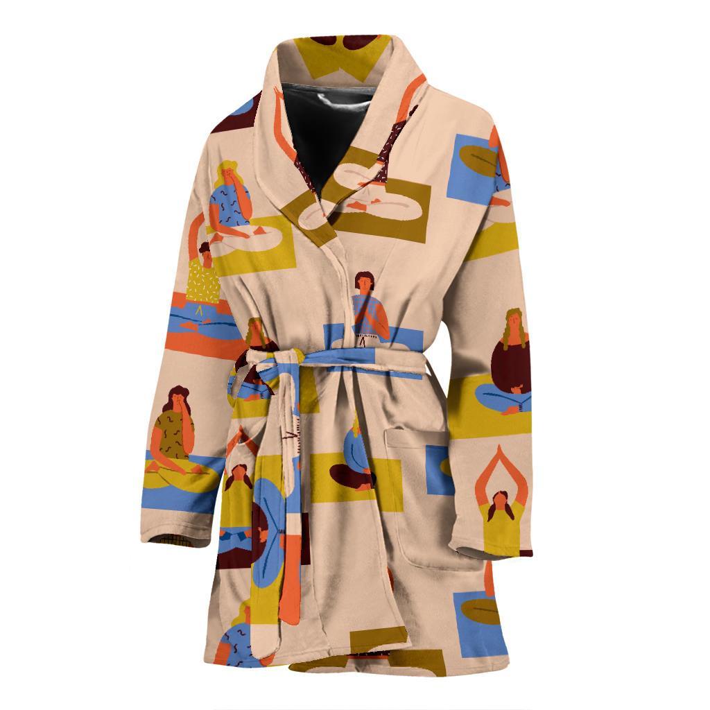 Meditation Yoga Print Pattern Women Long Robe-grizzshop