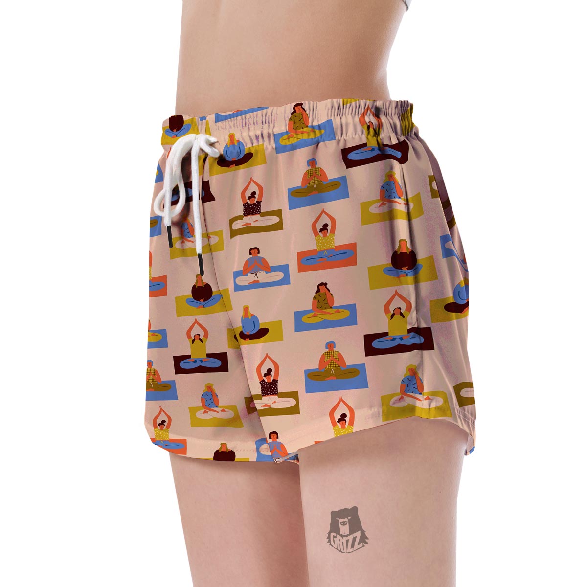 Meditation Yoga Print Pattern Women's Shorts-grizzshop
