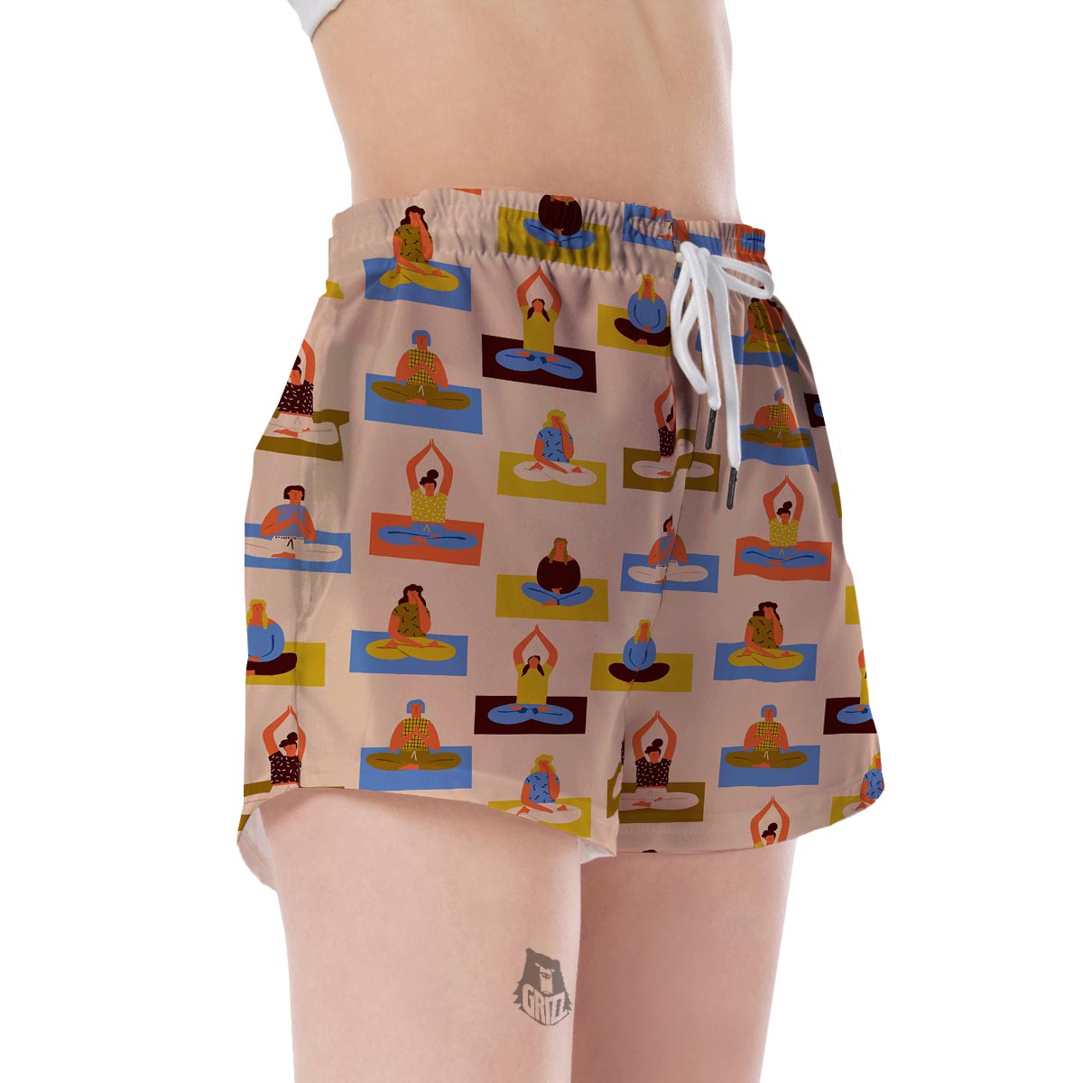 Meditation Yoga Print Pattern Women's Shorts-grizzshop