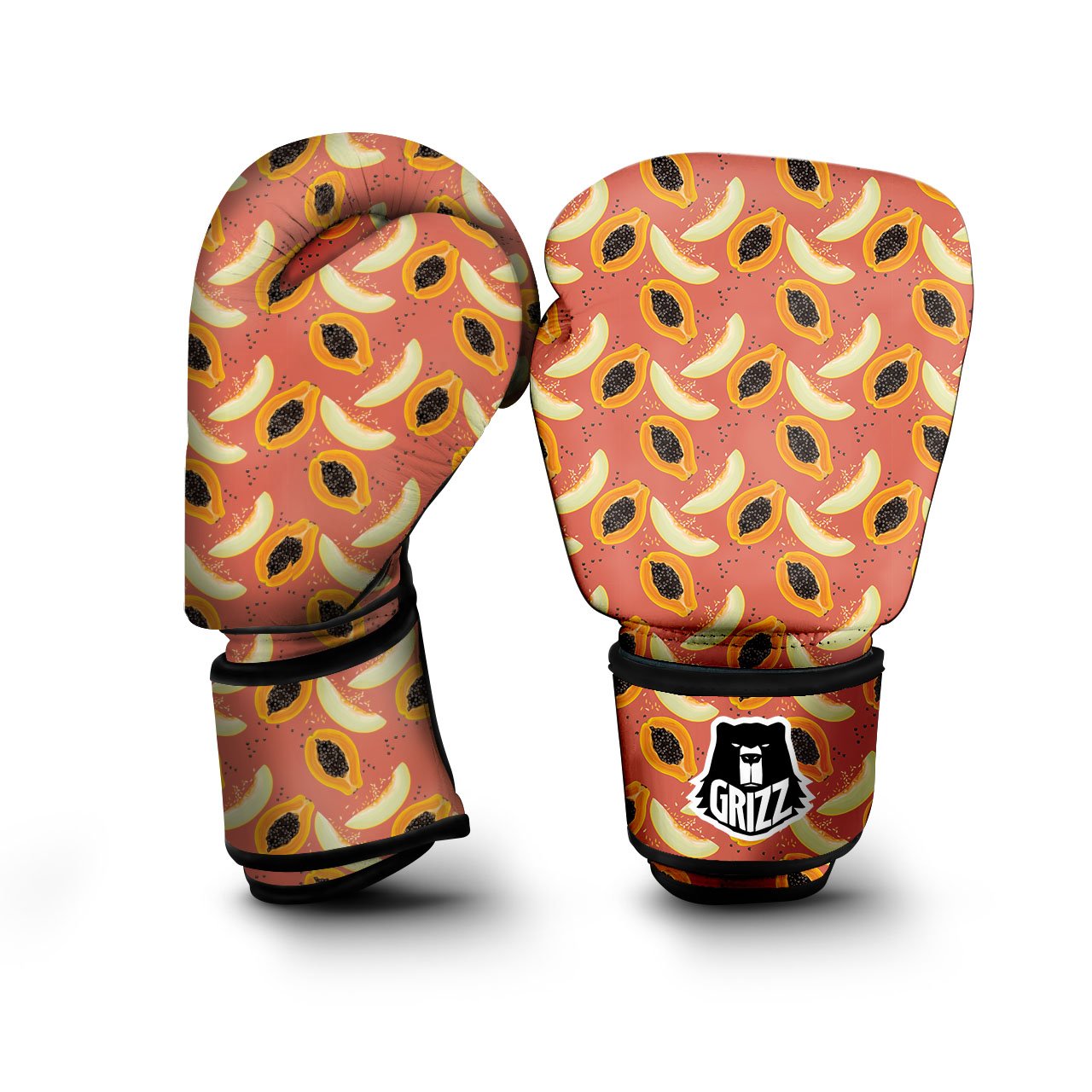 Melon And Papaya Print Pattern Boxing Gloves-grizzshop