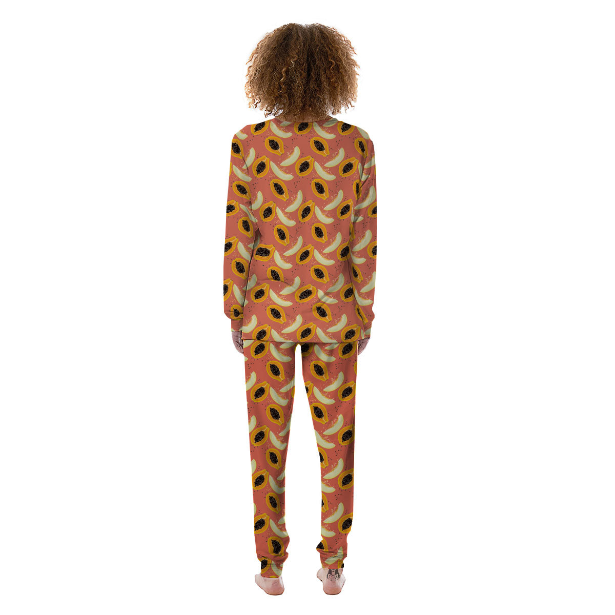 Melon And Papaya Print Pattern Women's Pajamas-grizzshop