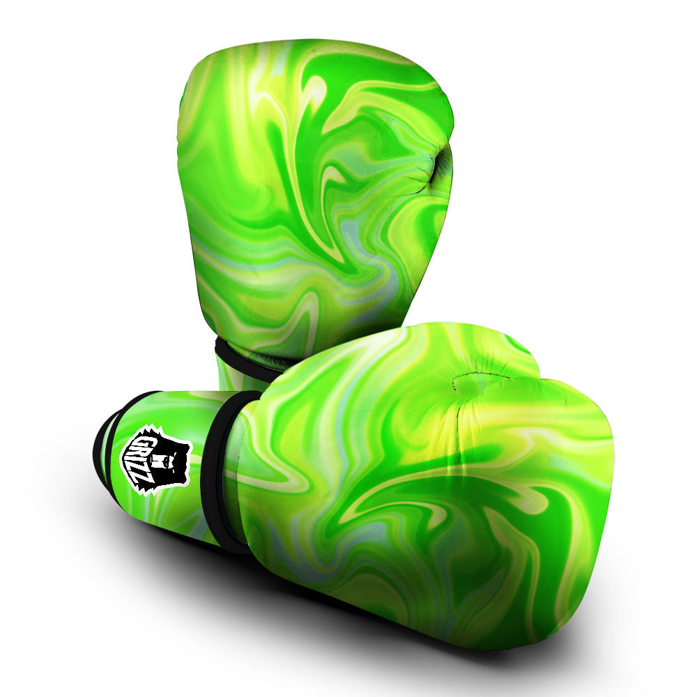 Melt Acid Green Print Boxing Gloves-grizzshop