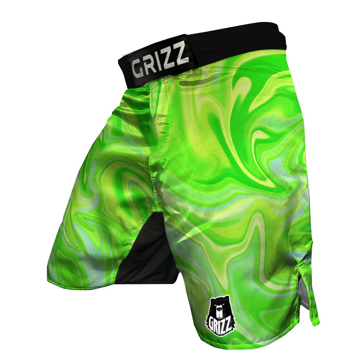 Melt Acid Green Print MMA Shorts-grizzshop