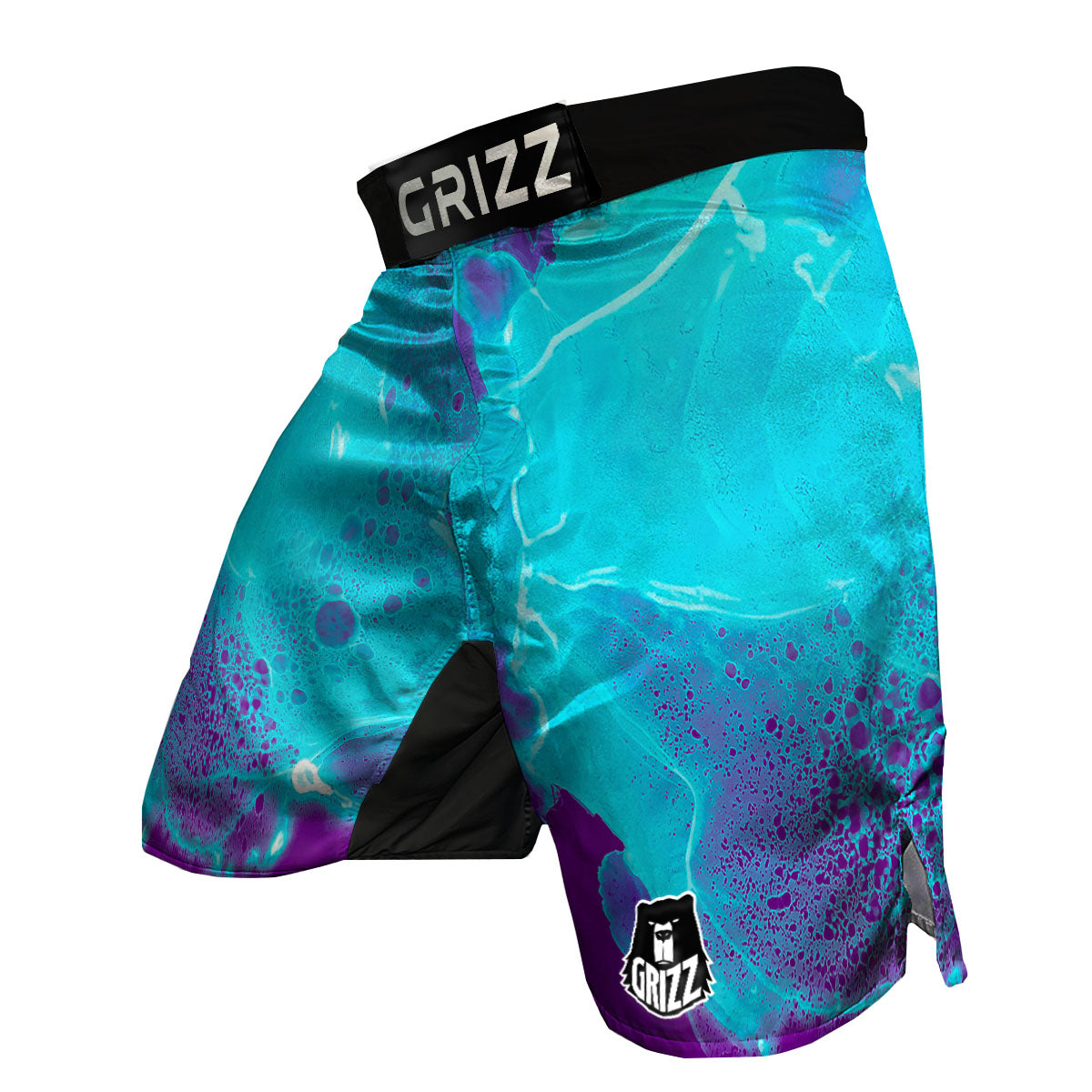 Melt Acid Turquoise Print MMA Shorts-grizzshop