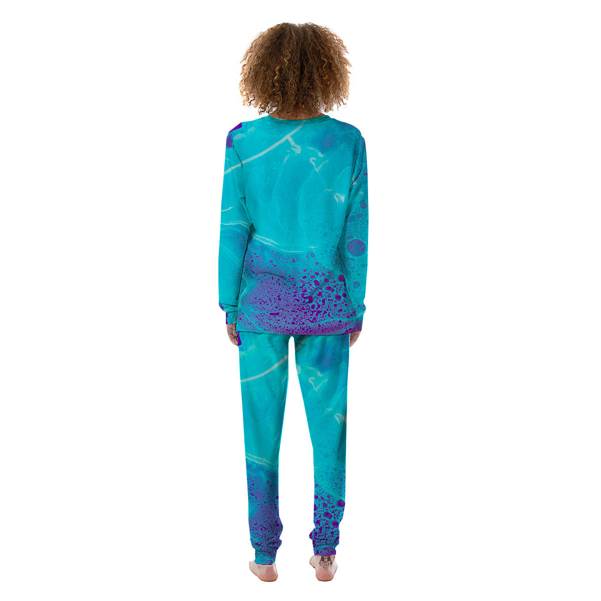 Melt Acid Turquoise Print Women's Pajamas-grizzshop