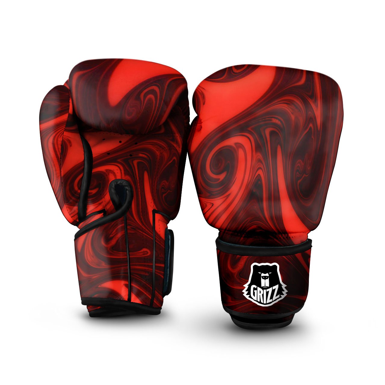 Melt Red Acid Print Boxing Gloves-grizzshop