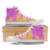 Melted Ice Cream Pink Print White High Top Shoes-grizzshop