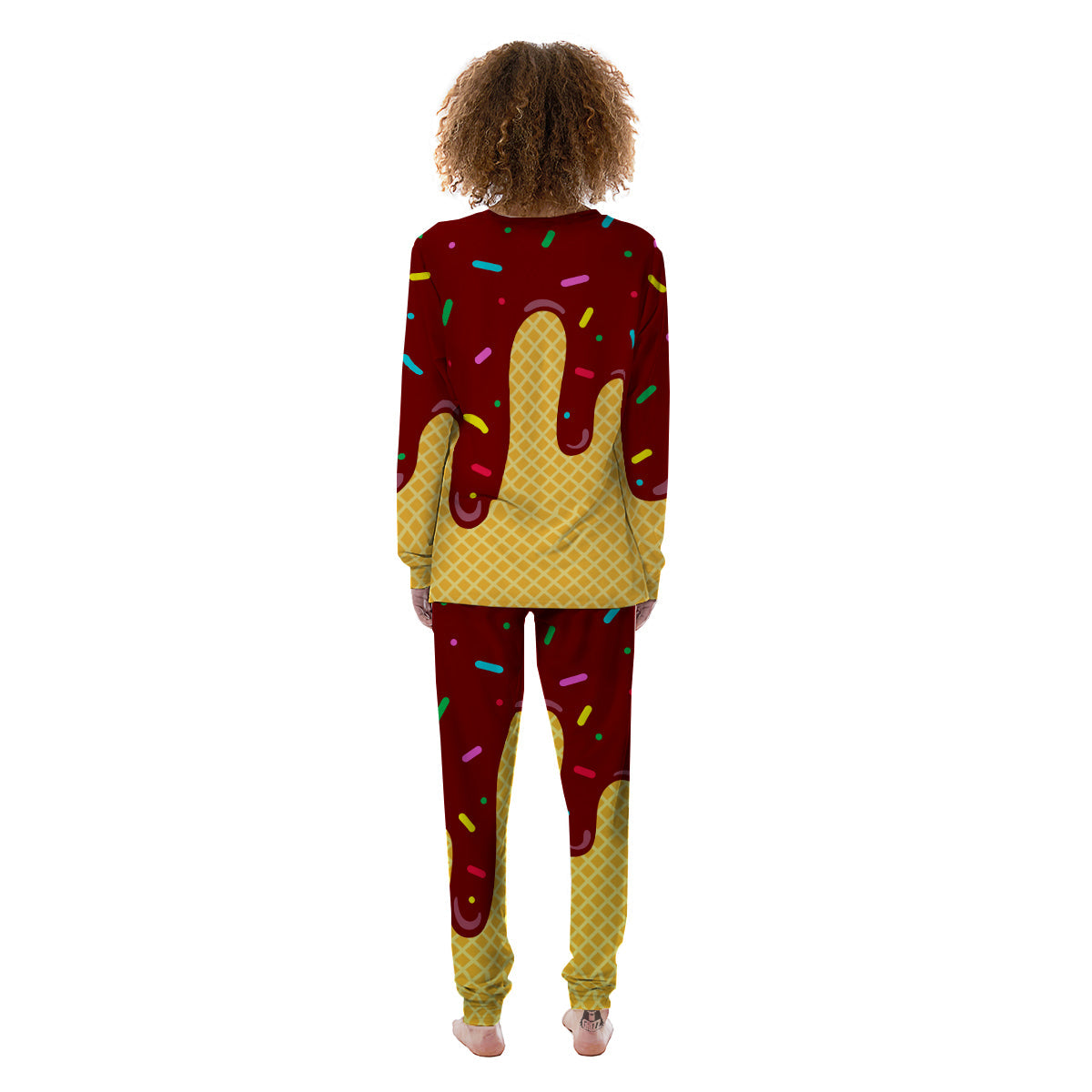 Melted Ice Cream Print Pattern Women's Pajamas-grizzshop