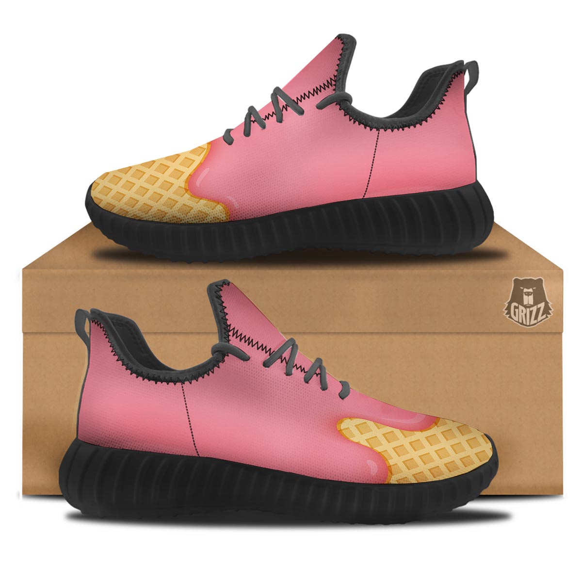 Pink Strawberry Sneakers, EU37 (Us6.5) / Pink