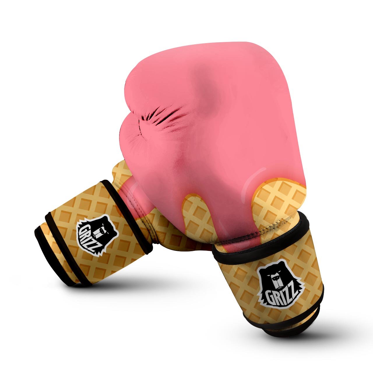 Melted Strawberry Ice Cream Print Boxing Gloves-grizzshop