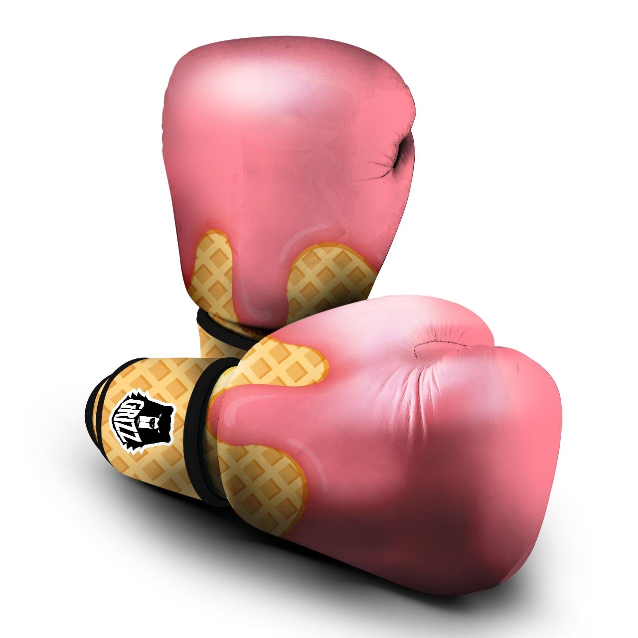 Melted Strawberry Ice Cream Print Boxing Gloves-grizzshop