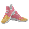 Melted Strawberry Ice Cream Print White Athletic Shoes-grizzshop