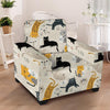 Meow Cat Print Armchair Cover-grizzshop