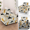 Meow Cat Print Armchair Cover-grizzshop