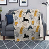 Meow Cat Print Blanket-grizzshop